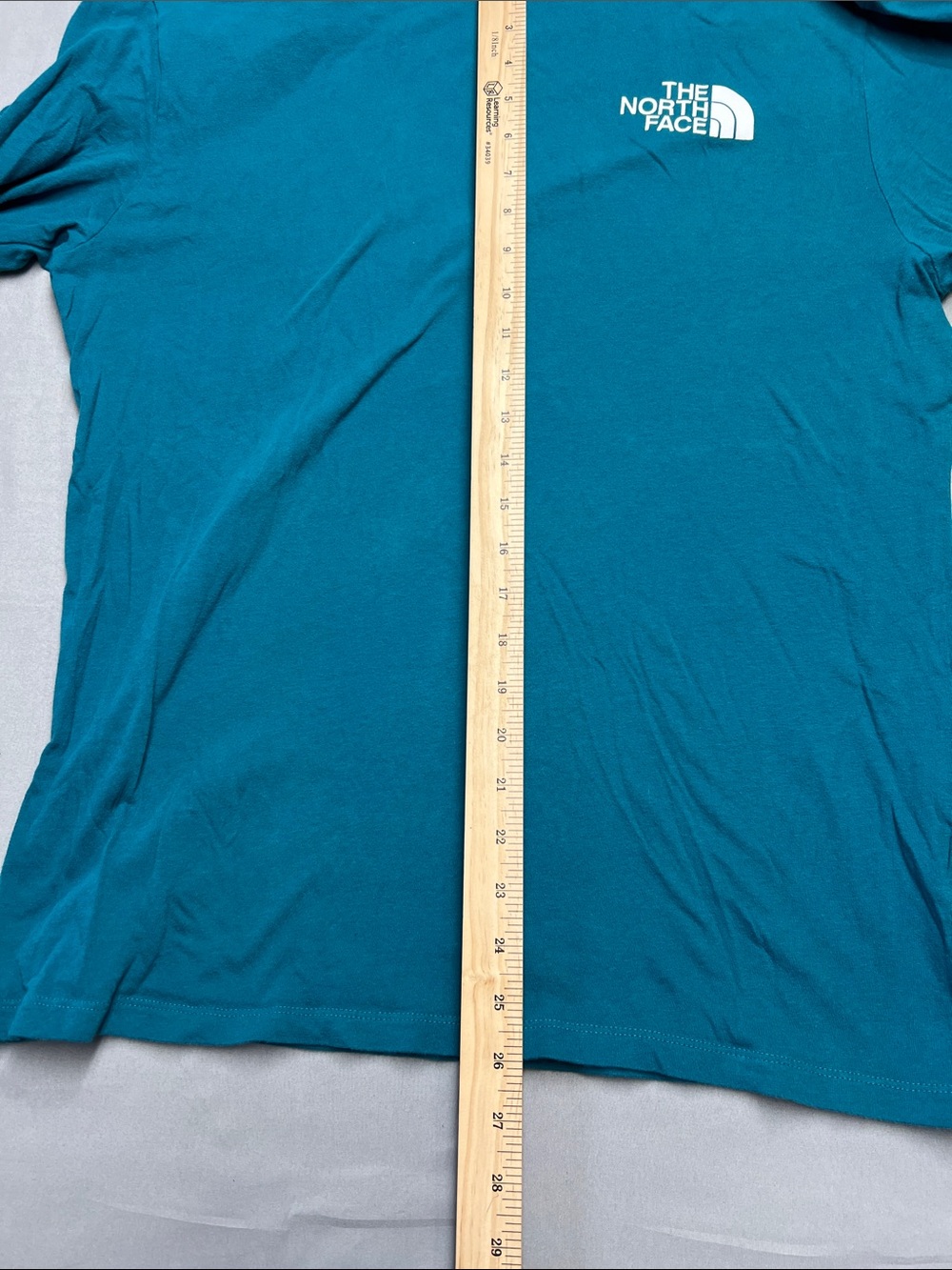 The North Face Teal Blue Long Sleeve Logo Shirt - Picture 4 of 4